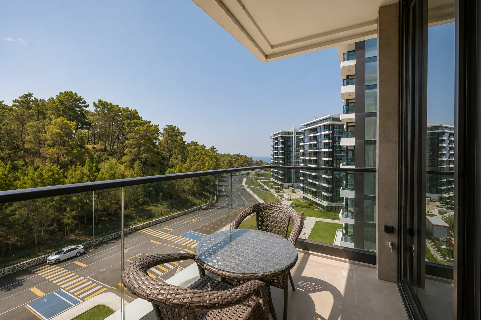 Apartment balcony overlooking Alanya